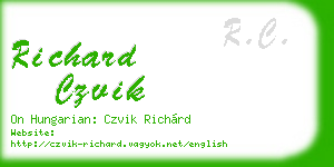 richard czvik business card